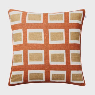 Chhatwal & Jonsson Hira kussenhoes 50x50 cm Apricot Orange/Khaki