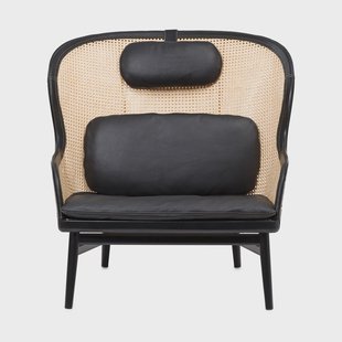 Gärsnäs Dandy fauteuil Beuk-sv gebeitst-Tärnsjö leer zwart