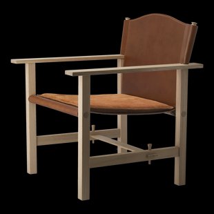 Gärsnäs Ferdinand fauteuil Eiken-onbehandeld-Tärnsjö leer cognac