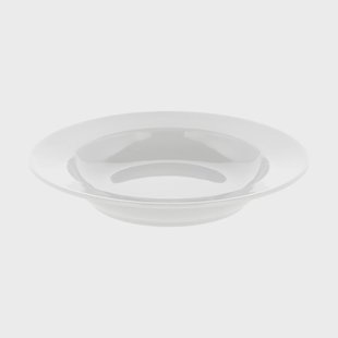 Pillivuyt Eventail diep bord met rand Ø22 cm Wit