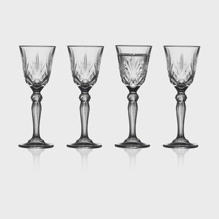 Lyngby Glas Melodia schnapsglas op voet 5 cl 4-pack Clear