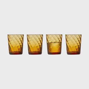 Lyngby Glas Vienna waterglas 30 cl 4-pack Amber