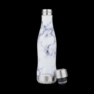 Glacial Glacial waterfles 400 ml White marble