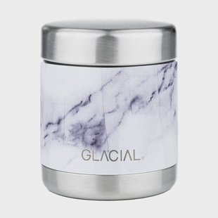 Glacial Glacial thermosfles voor eten 450 ml White marble