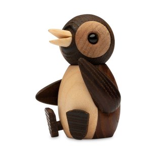 Spring Copenhagen Snow Pinguïnjong decoratie 7 cm Bruin