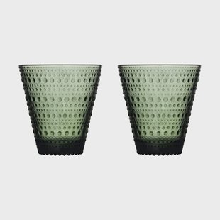 Iittala Kastehelmi glas 30 cl, 2-pack Dennengroen