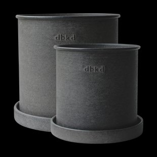 DBKD Plant pot pot klein 2-pack Black