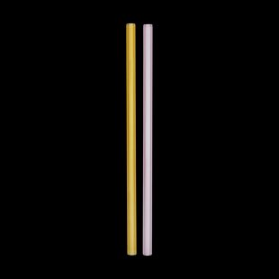 Kosta Boda Sipsavor rietjes 200 mm 2-pack Roze-geel