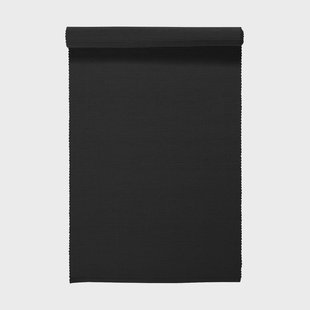Linum Uni tafelloper 45x150 cm Zwart