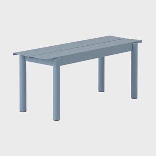 Muuto Linear Steel bank 110x34 cm Pale blue