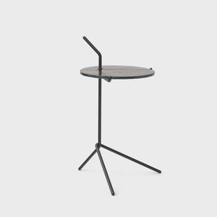 &Tradition Halten SH9 bijzettafel Smoked glass-warm black