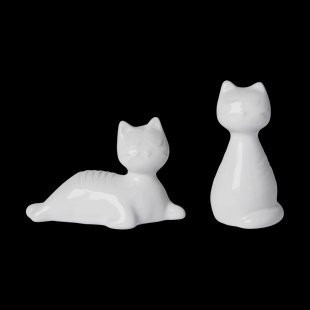 Pluto Design Kat peper & zout set Wit