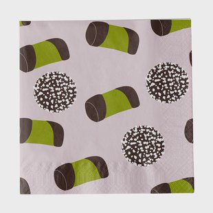 Pluto Design Like a swede servet Roze-groen-bruin-wit