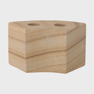 Bloomingville Florida kaarsenhouder 14,5x8x7,5 cm Natural sandstone