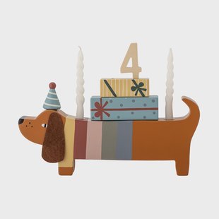 Bloomingville Charlie Birthday decoratie 28 cm Brown-multi