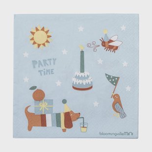 Bloomingville Charlie servet 33x33 cm 20-pack Blue