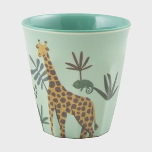 RICE Rice kinderbeker melamine Blue Jungle Animal