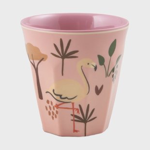 RICE Rice kinderbeker melamine Pink Jungle Animal