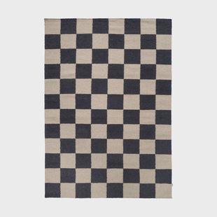 Classic Collection Squares vloerkleed Zwart-beige, 200x300 cm