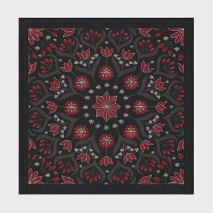 Ekelund Linneväveri Bettys jul servet 35x35 cm Rood-zwart