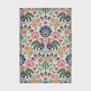 Ekelund Linneväveri Rooster keukenhanddoek 35x50 cm Multi