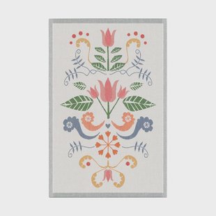 Ekelund Linneväveri Lindas tulpan keukenhanddoek 40x60 cm Roze-grijs