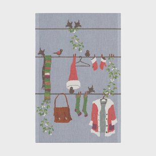 Ekelund Linneväveri Tomtelina keukenhanddoek 40x60 cm Multi