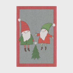 Ekelund Linneväveri Tomtenissar keukenhanddoek 40x60 cm Multi