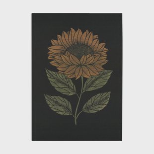 Ekelund Linneväveri Helia keukenhanddoek 48x70 cm Zwart-geel