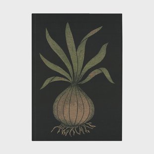 Ekelund Linneväveri Lök keukenhanddoek 48x70 cm Zwart-donkergeel