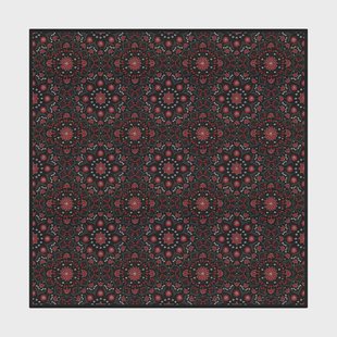 Ekelund Linneväveri Bettys jul tafelkleed 145x145 cm Rood-zwart