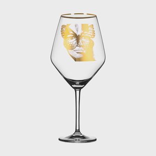 Carolina Gynning Golden Butterfly wijnglas 75 cl Gold