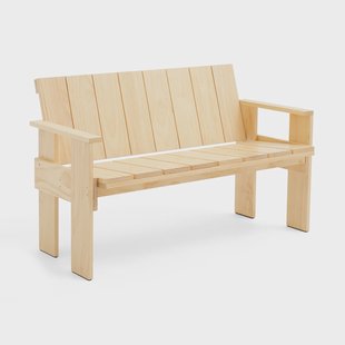 HAY Crate Dining Bench bank gelakt sparrenhout Helder