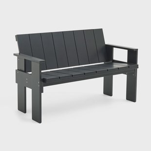 HAY Crate Dining Bench bank gelakt sparrenhout Black