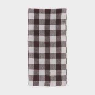 ERNST Ernst geruite servet 40x40 cm Bruin-wit