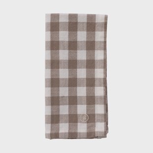 ERNST Ernst geruite servet 40x40 cm Greige-wit