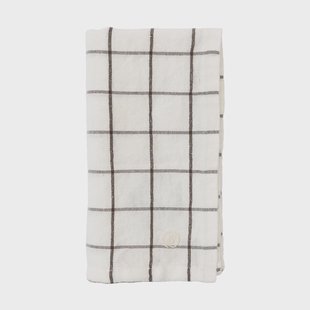 ERNST Ernst servet groot geruit 40x40 cm Wit-bruin