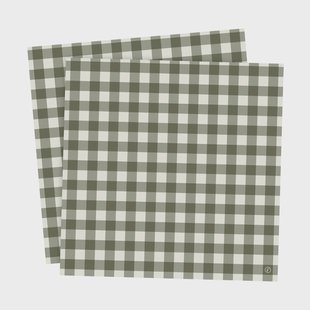 ERNST Ernst servet geruit 33x33 cm 20-pack Groen-lichtgrijs