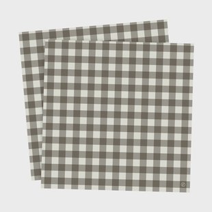 ERNST Ernst servet geruit 33x33 cm 20-pack Greige-lichtgrijs