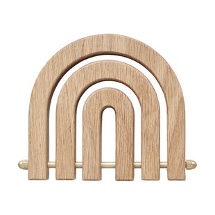 OYOY Rainbow houten pannenonderzetter Natur