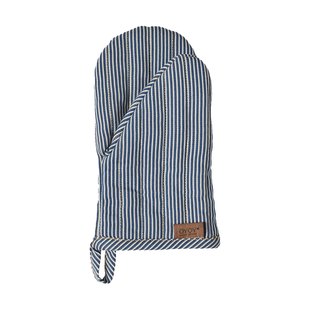 OYOY Striped denim ovenwant Blue