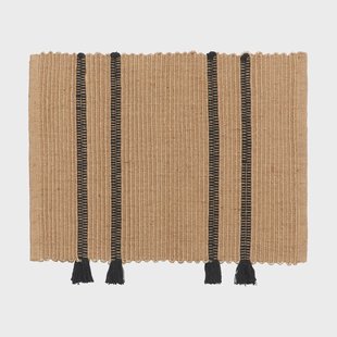 Broste Copenhagen Ezra deurmat 50x70 cm Natural-black