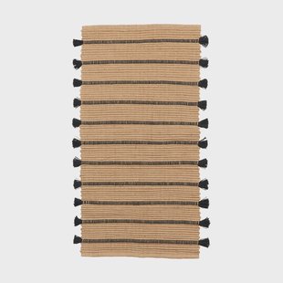 Broste Copenhagen Ezra vloerkleed 70x140 cm Natural-black