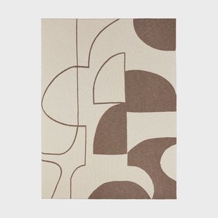 Broste Copenhagen Maren plaid 130x180 cm Kangaroo brown-off white