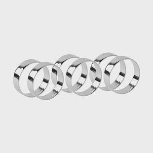 Broste Copenhagen Ring servetring 6-pack Silver finish