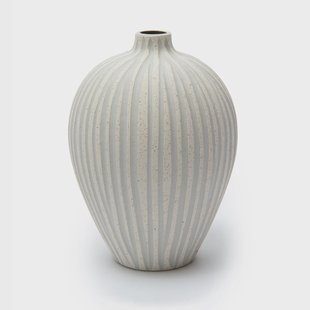 Lindform Ebba vaas medium Sand white stone stripe