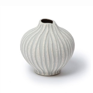 Lindform Line vaas Sand white stone stripe, small