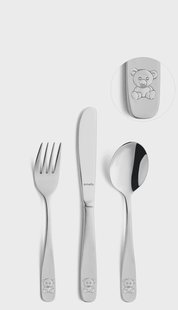 Amefa Bear kinderbestek 3 delen Roestvrij staal