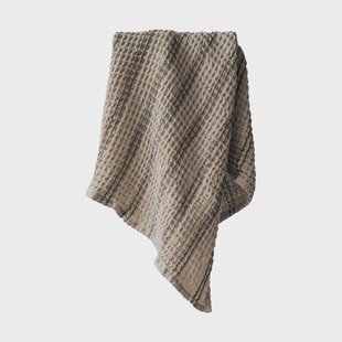Tell Me More Nella handdoek 50x70 cm Taupe Stripe