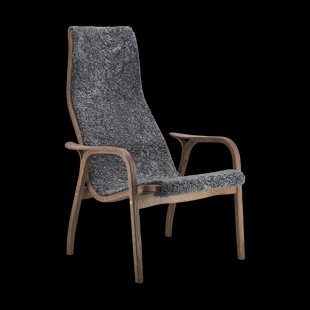 Swedese Lamino fauteuil eiken/schapenvacht Special Edition Rubio Monocoat Chocolate-Charcoal